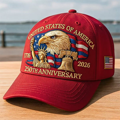🔥Eagle & Liberty – United States 250th Anniversary Embroidered Hat✨
