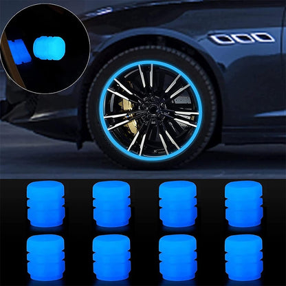 16PCS Glow-in-the-Dark Car Tire Valve Cap Set