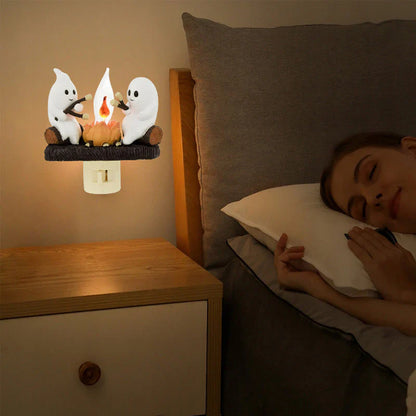 🔥 Ghost Campfire Flickering Nightlight✨🔥👻