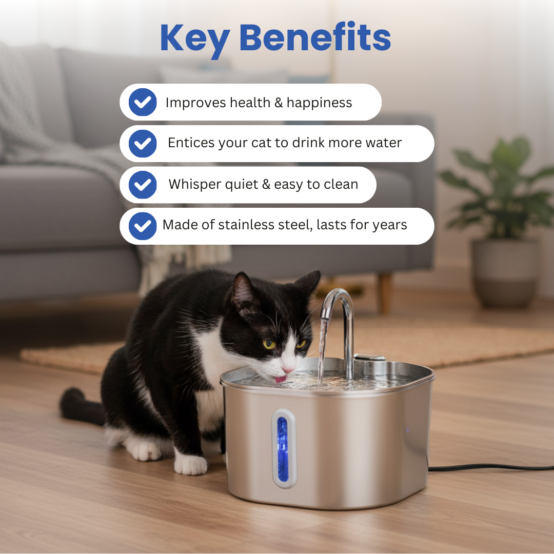Tiktrove Stainless Steel Water Fountain