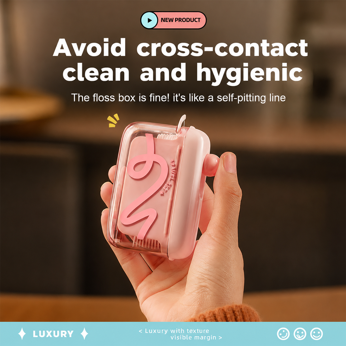 Portable Automatic Pop-up Dental Floss Box