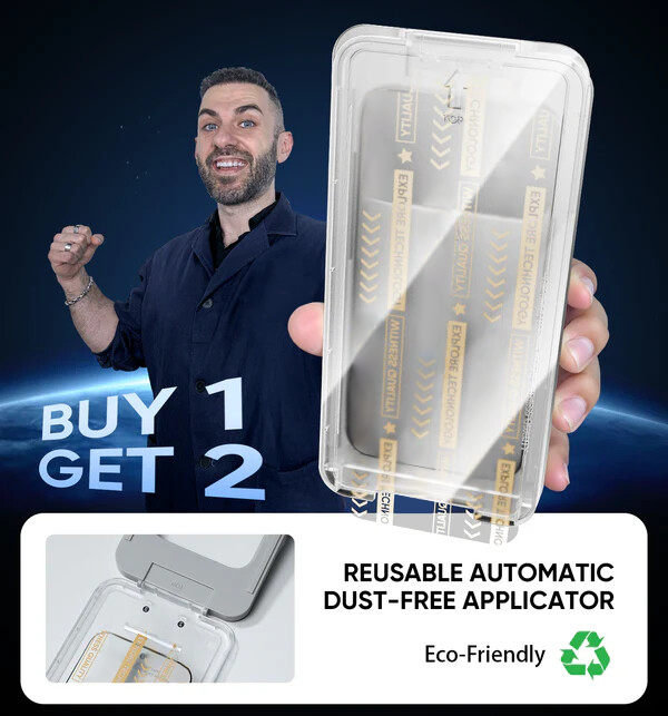 TIKTROVE 3rd Generation Screen Protector - Automatic Dust Free Eco-Friendly Protection