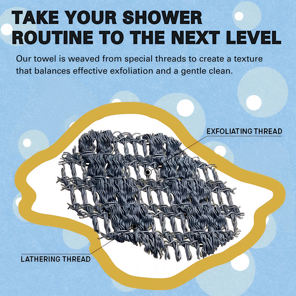 Tiktrove Exfoliating Antibacterial Shower Towel