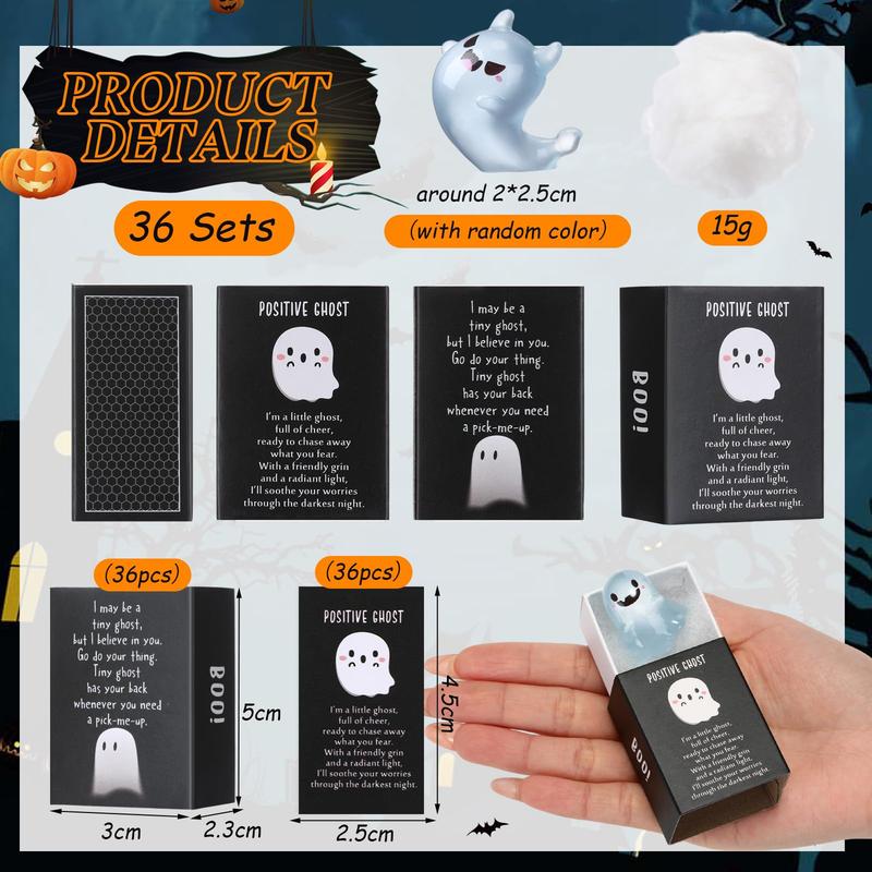🎃Halloween Sale 👻Glow in the Dark Mini Ghost Figures with Box（set of 36）
