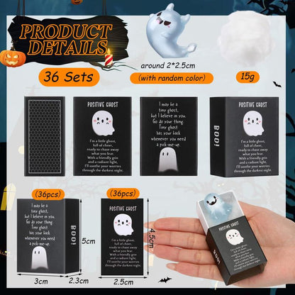 🎃Halloween Sale 👻Glow in the Dark Mini Ghost Figures with Box（set of 36）
