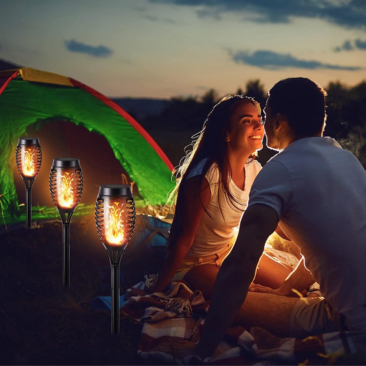 🏆 Solar Powered Fire Flame Design Garden Light