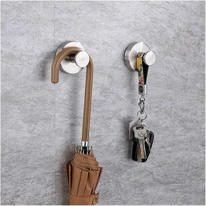 🔥 Stainless Steel Suction Cup Hooks (2X)