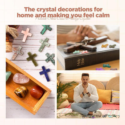 ✝️ Handmade Natural Crystal Crosses