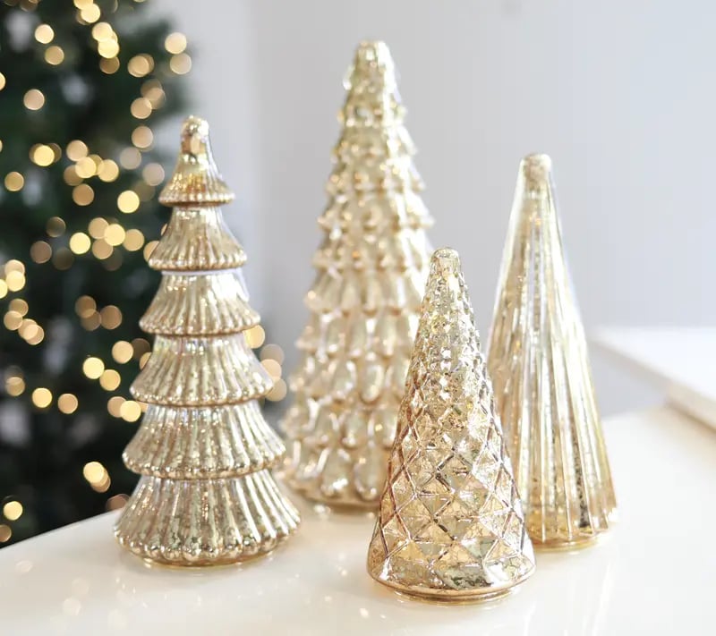 Tiktrove Collection Set of 5 Illuminated Mercury Trees
