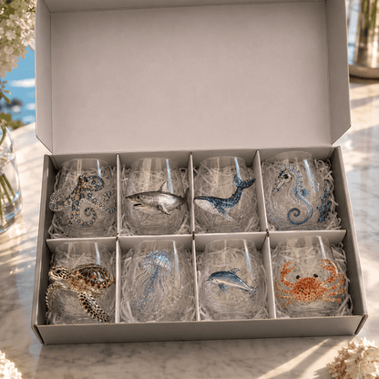 🌊 3D Ocean Animal Artisan Glassware Collection for Fresher Sips, Coastal Elegance & Elevated Home Bar Vibes