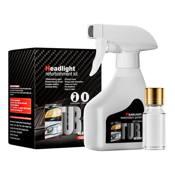 Automotive Headlamp Restoration Fluid Kit