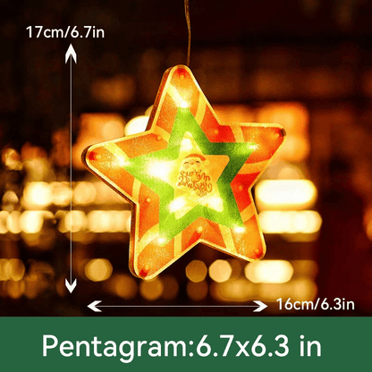 🎄 Christmas Window Hanging Lights 🌟