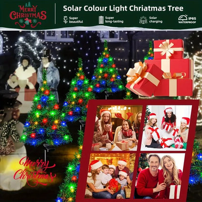 Solar Christmas tree lights holiday decorations