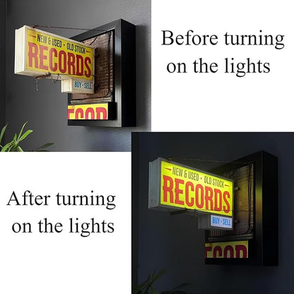 Record Store Retro Wall Light - Record Collector Gift✨