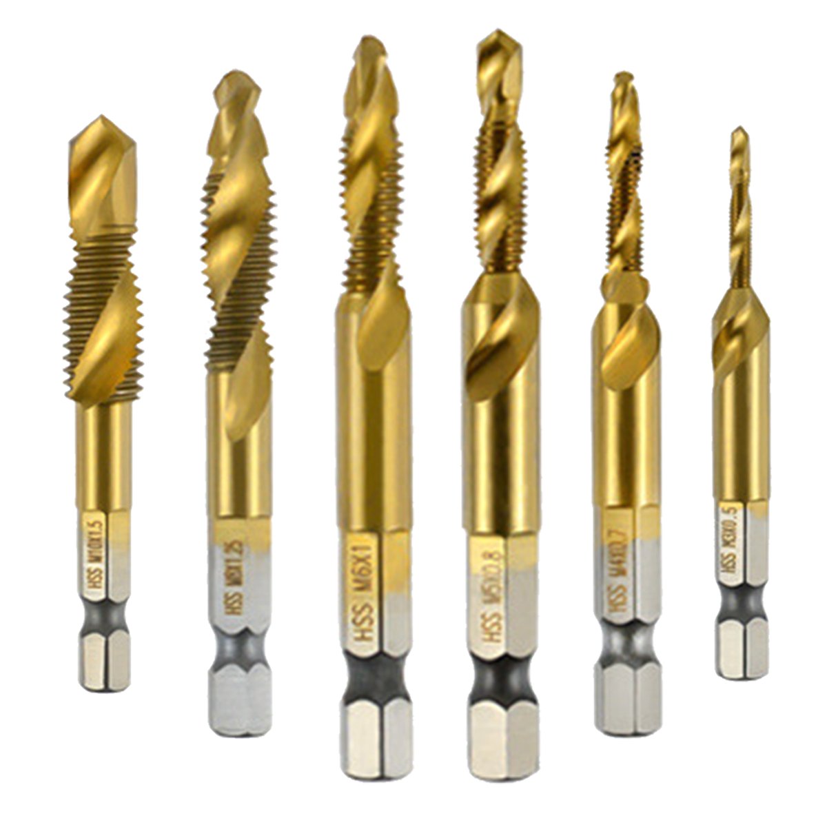 🔥3 In 1 Spiral Tap Hex Shank Drill Bit Set