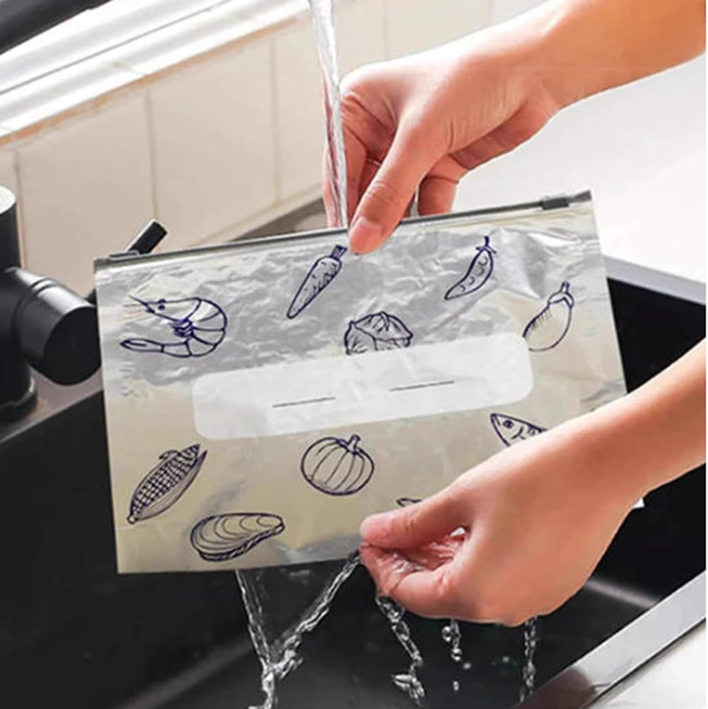 Reusable Aluminum Foil Freshness Seal Bags 🍴✨（1 Set 10 PCS）