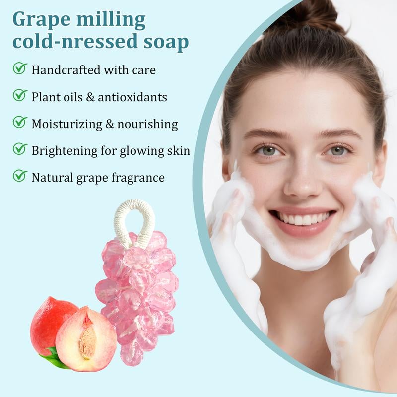 🔥Personalized Original Handmade Crystal Grape Soap Gentle Cleansing Soap  (Single string: 25 pieces)