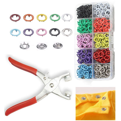 ✨100 pcs Invisible Colored Metal Buckle & Manual Pressure Pliers Kit