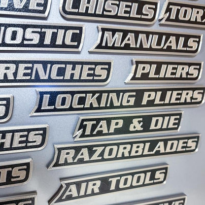 🔥12 Pack of  Magnetic Toolbox Labels🔩