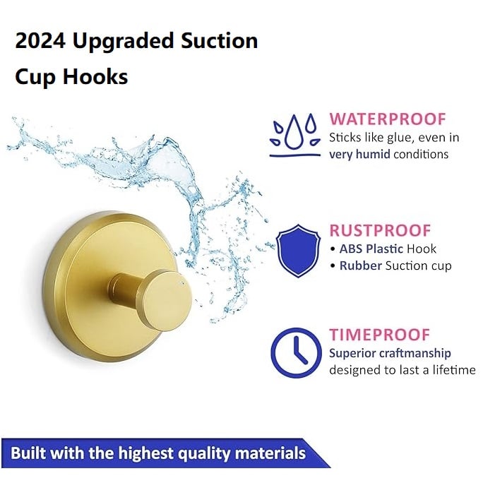 🔥 Stainless Steel Suction Cup Hooks (2X)
