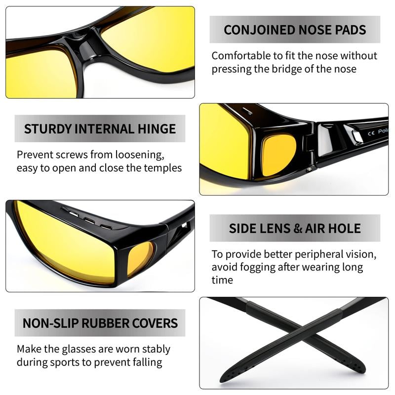 Night Vision Driving Glasses, Anti-glare Polarized