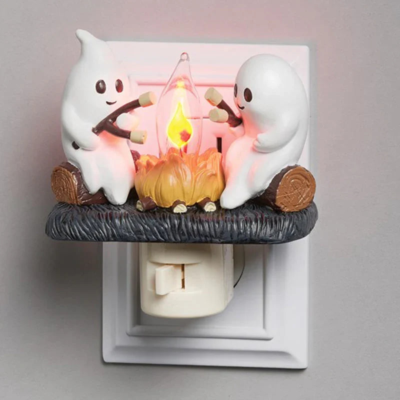 🔥 Ghost Campfire Flickering Nightlight✨🔥👻
