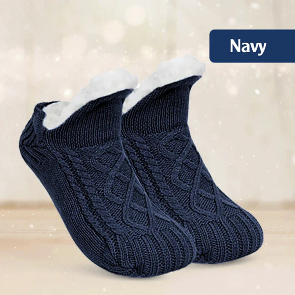 TIKTROVE - Fleece-Lined Non-Slip Thermal Slippers Socks