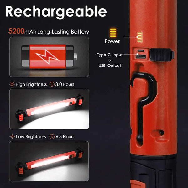 🔥🔦3000 Lumens Rechargeable Work Light