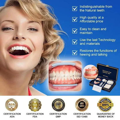 Medical Full Denture with Strong Suctiond🦷Obtain American Dental Association (ADA) Certification