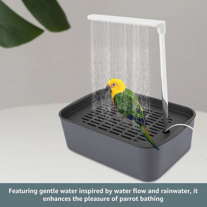 🔥 🦜💦Automatic ABS Bird Bath Shower, Parrot Bathtub with Circulating Faucet for Pet Bird