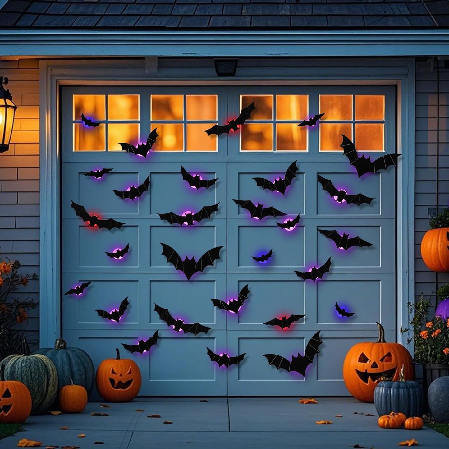 🎁3D Bat Design LED Decoration（1 Set 12 Pcs）