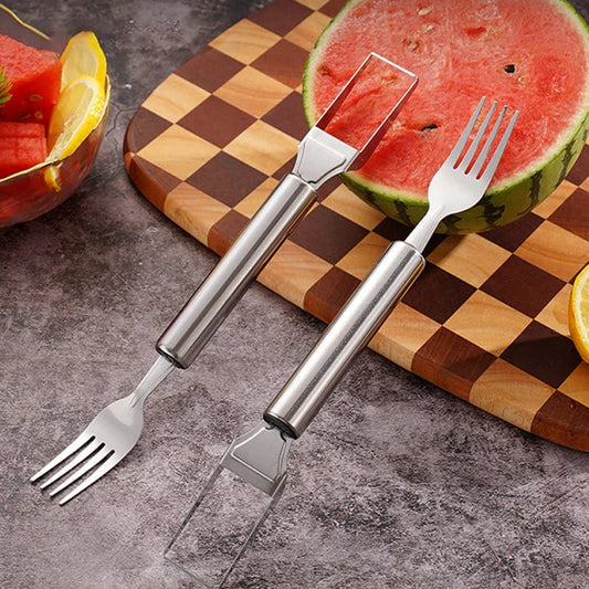 🍉 Effortless Fruit Prep✨ 2-in-1 Fruit Cutter & Fork – For Quick and Easy Fruit Serving! 🍓