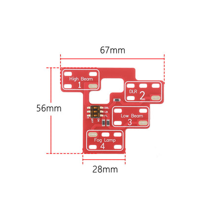 6 High Mod, Light Module for Fog Lights&Low Beams&High Beams Lamp on Simultaneously
