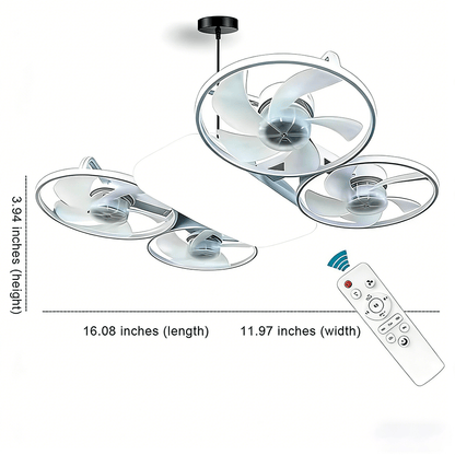 ✨ Drone-Style LED Ceiling Fan Light – Modern Lighting & Airflow in One