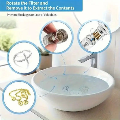 🔥Bathroom Sink Stopper Hair Catcher,  Bathroom Sink Drain Strainer ( BUY 1 GET 1 FREE）