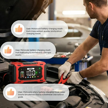 ⏳⏳Time-Limited Special⏰12V 6A Smart Car Battery Charger – Pulse Repair Technology, Auto Maintain & Desulfation
