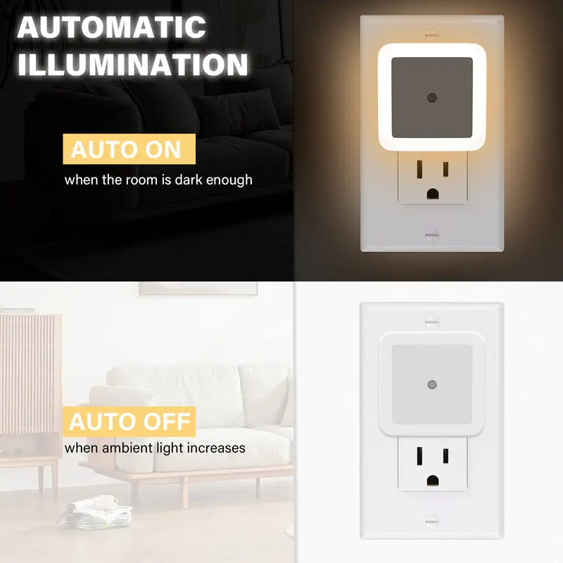 🔥Night Lights Plug into Wall 6-Pack, Plug in Night Light, Dusk to Dawn Nightlight Led Night Lights✨