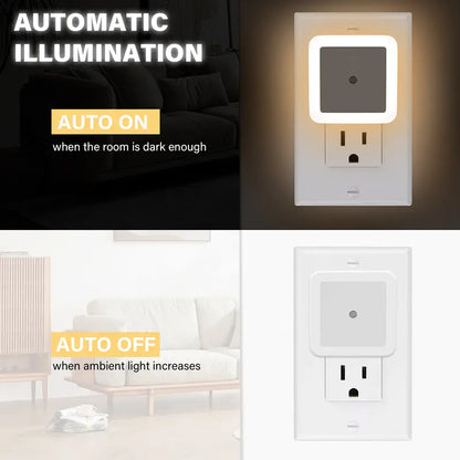 🔥Night Lights Plug into Wall 6-Pack, Plug in Night Light, Dusk to Dawn Nightlight Led Night Lights✨