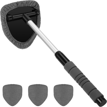 🔥Microfiber Car Windshield Cleaning Tool with Extendable Handle