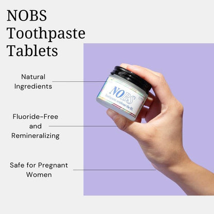 NOBS Toothpaste Tablets - Nano Hydroxyapatite, Fluoride Free