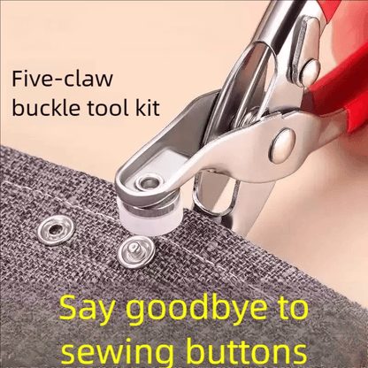 ✨100 pcs Invisible Colored Metal Buckle & Manual Pressure Pliers Kit