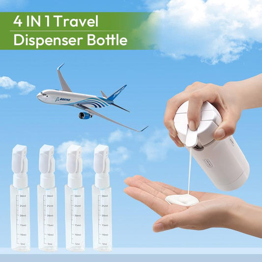 4-in-1 Leakproof Rotatable Travel Dispenser Set