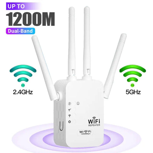 🔥WiFi Extender 2025, 1200Mbps Dual Band
