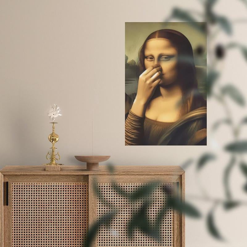 🎄🎅Mona Lisa Bathroom Wall Art Decoration
