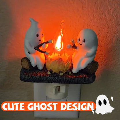 🔥 Ghost Campfire Flickering Nightlight✨🔥👻