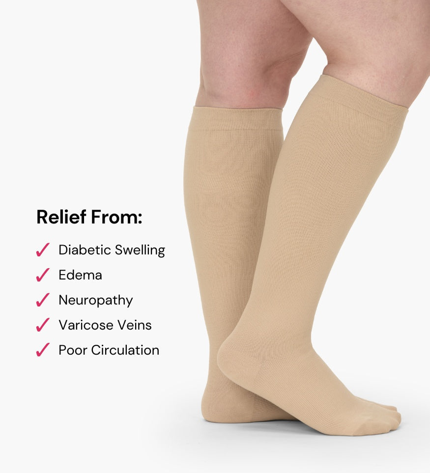 Tiktrove Advanced Wide Compression Socks For Pain Relief