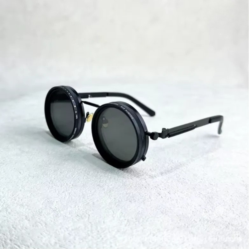 Adjustable Tint Rounded Polarized Lenses Retro Sunglasses