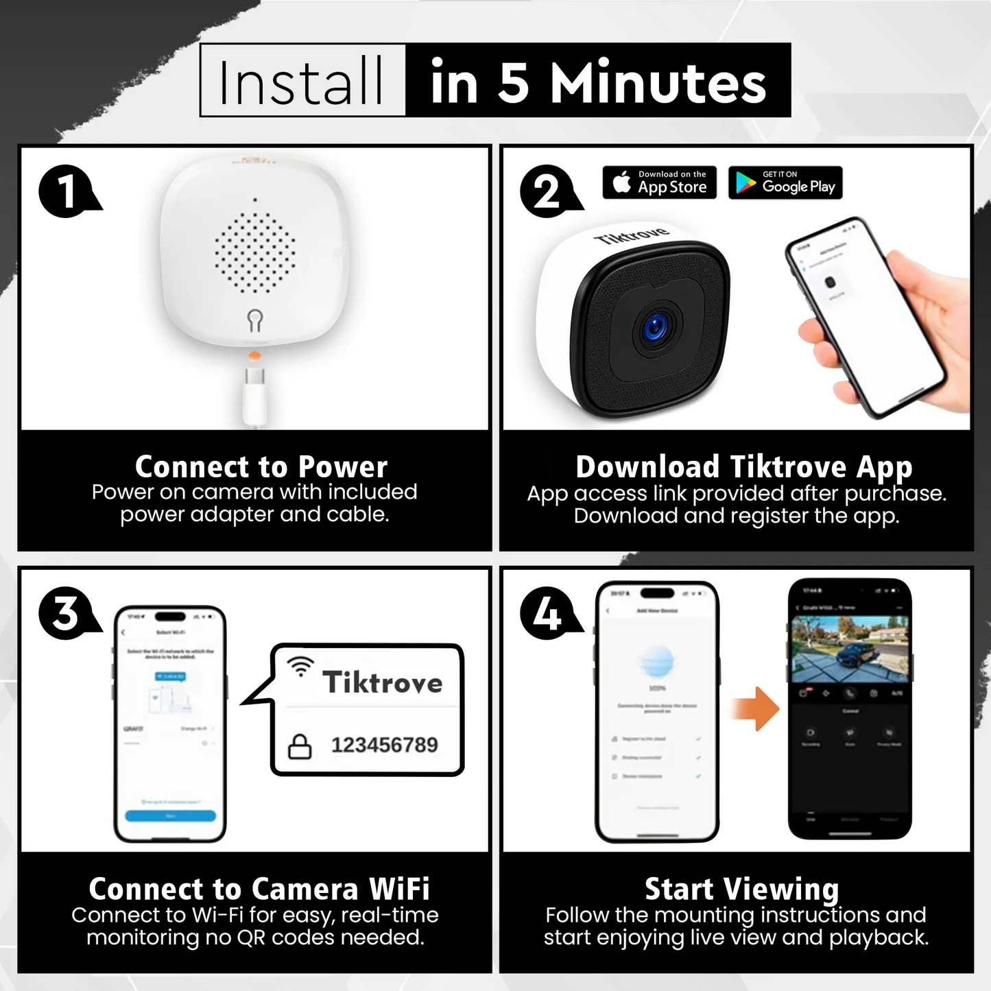 Tiktrove 3MP W150 Window Camera