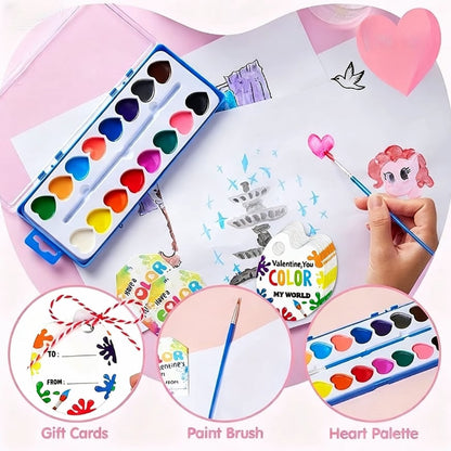 💖🎨Mini Watercolor Paint Set for Valentine's Day | Romantic Art Gift