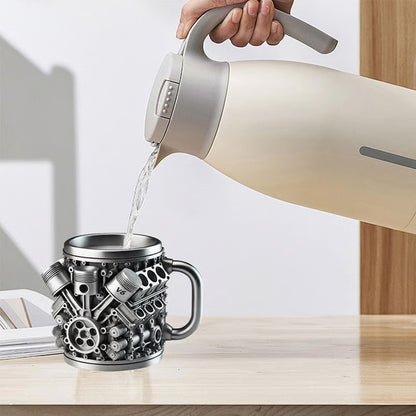 Stainless Steel Mug - V8 Engine Design